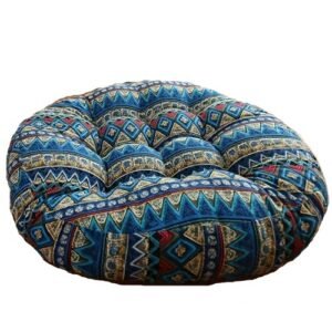 meditation cushion blue ethnic style