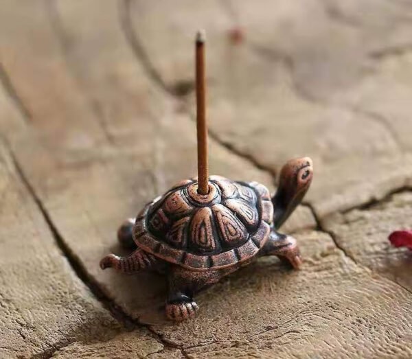 tiny turtle incense holder with incense stick